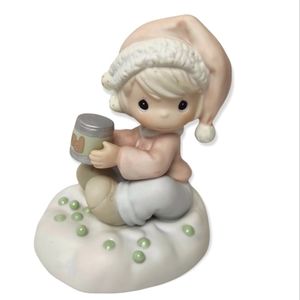 Precious Moments Peas on Earth Christmas Collectible Ceramic Vintage Pastel